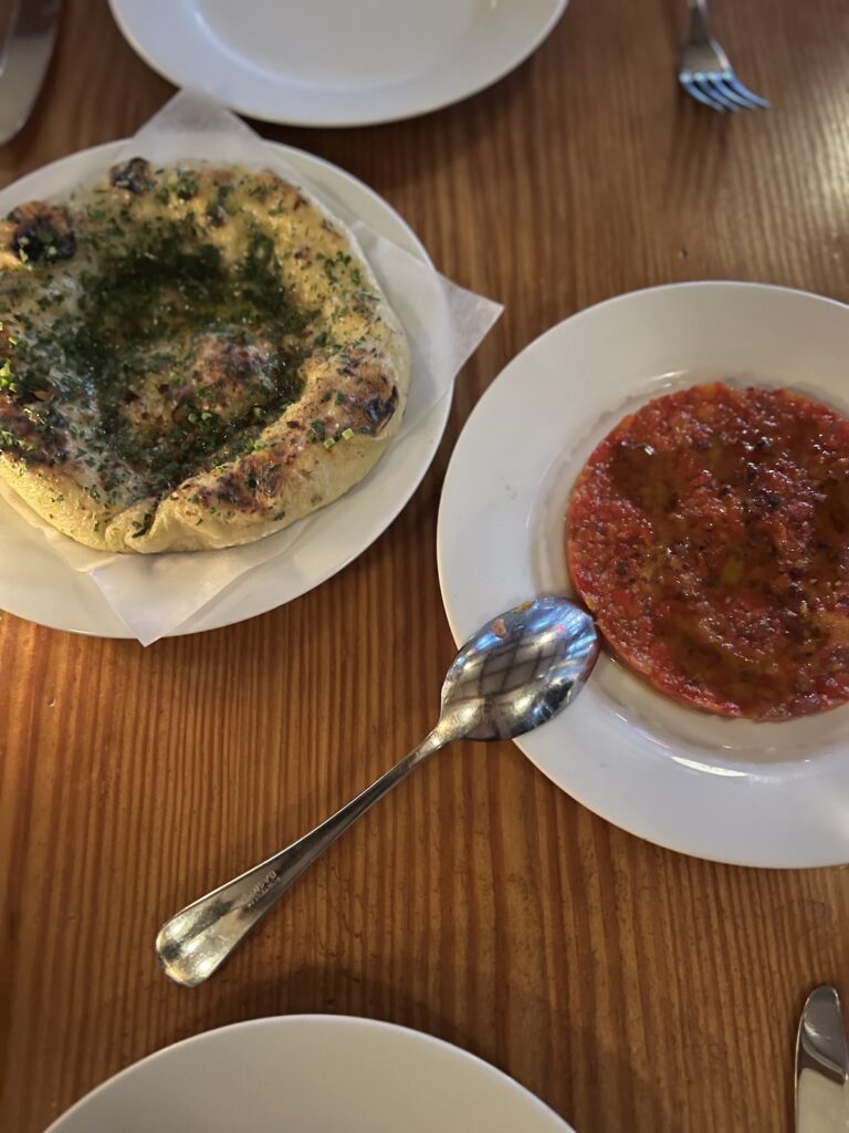 Tuna tartare and sourdough pita at Vern's restaurant in Charleston, SC.