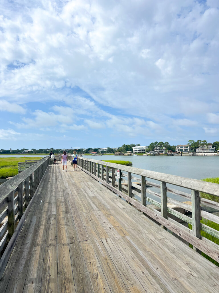 boardwalk at pitt street bridge. it is one of the best free things to do in charleston sc for great scenery.
