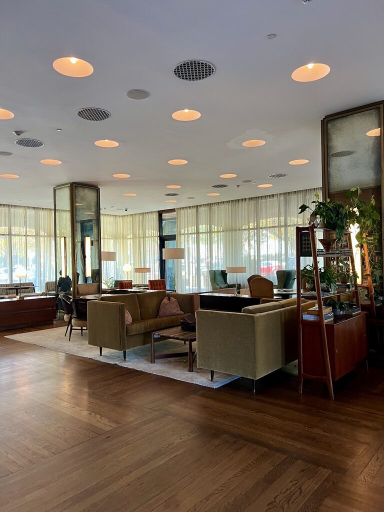 Living room at The Dewberry Charleston