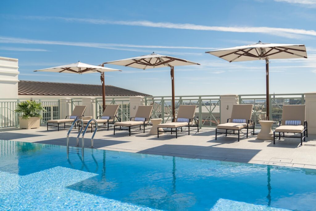 rooftop pool at hotel bennett