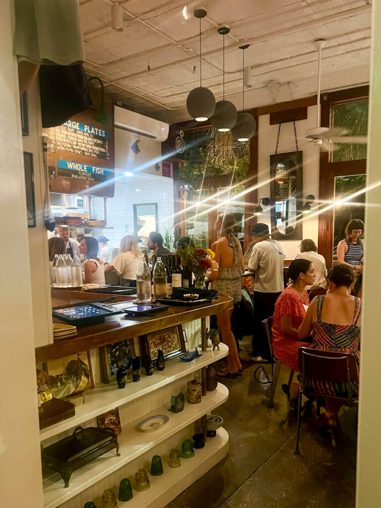 Chubby Fish Charleston dining room filled with guests at dinner
