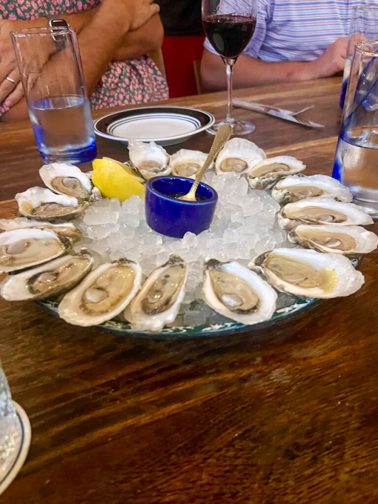 Fresh oysters served at Chubby Fish Charleston